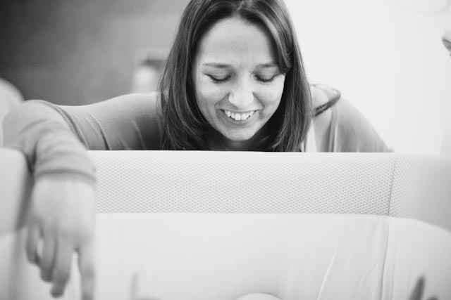 anna playing with her son