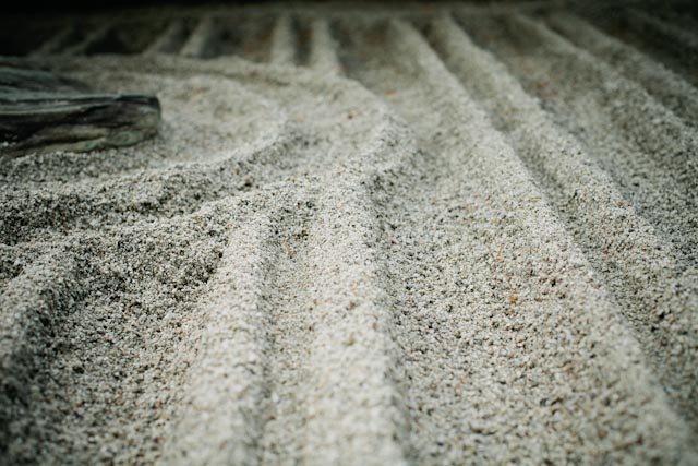 Ginkaku-ji sand detail - the cat you and us