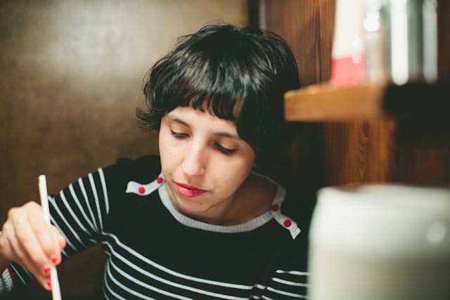 Damaris eating Ramen - The cat, you and us