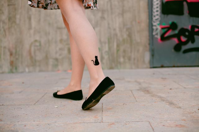 Cat tattoo tights - The cat, you and us