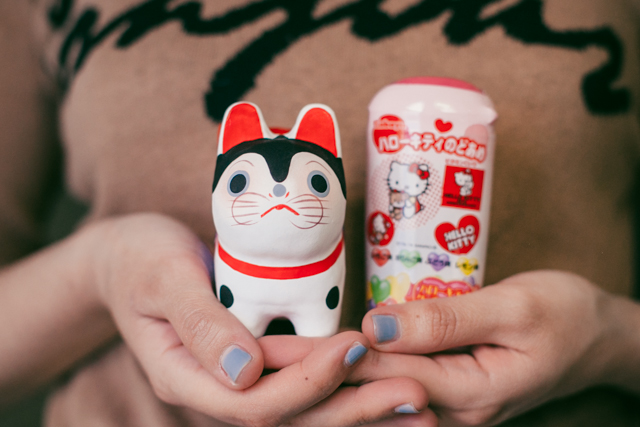 Asakusa cat charm & Hello Kitty - The cat, you and us