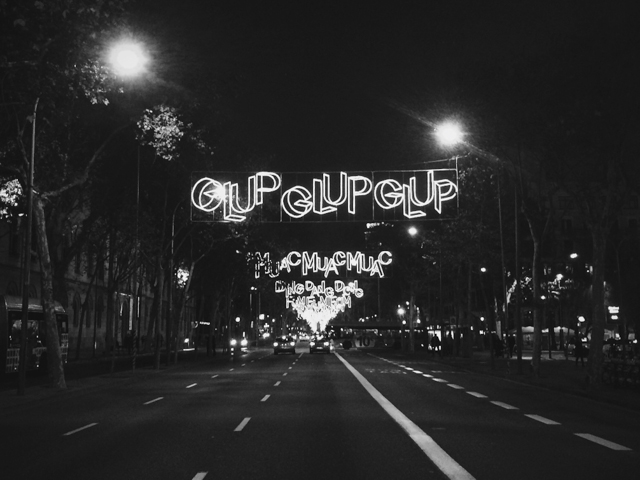 Barcelona's xmas lights 2014 - The cat, you and us