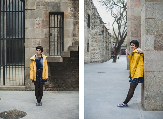 Yellow raincoat outfit - The cat, you and us