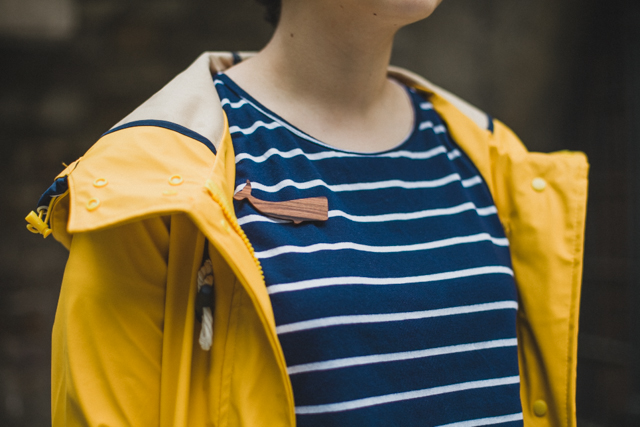 Whale wood brooch - The cat, you and us