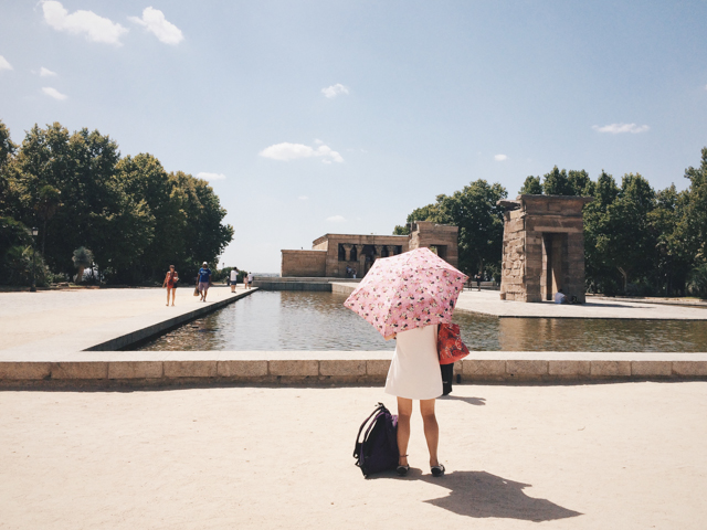 Debod temple Madrid - The cat, you and us