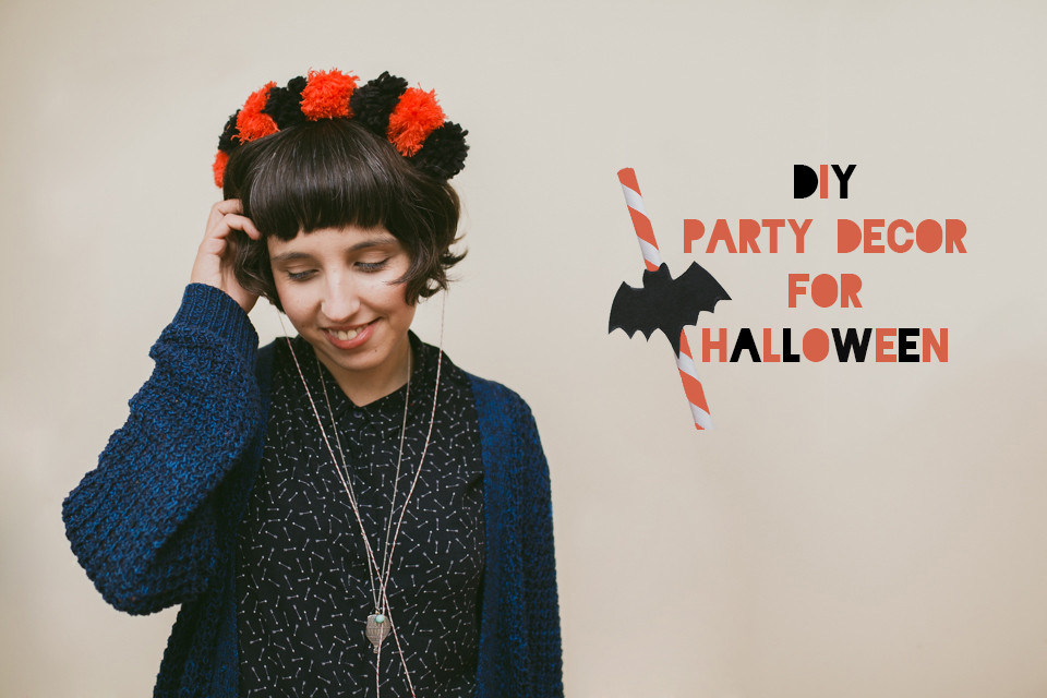 DIY party decor for Halloween - The cat, you and us