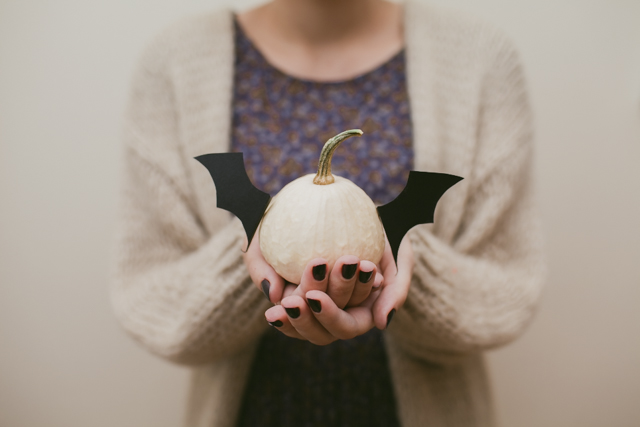 Bat pumpkin for Halloween - The cat, you and us