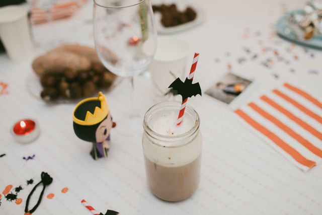 Halloween party table decor - The cat, you and us