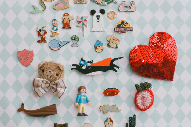 Pin and brooch collection - The cat, you and us