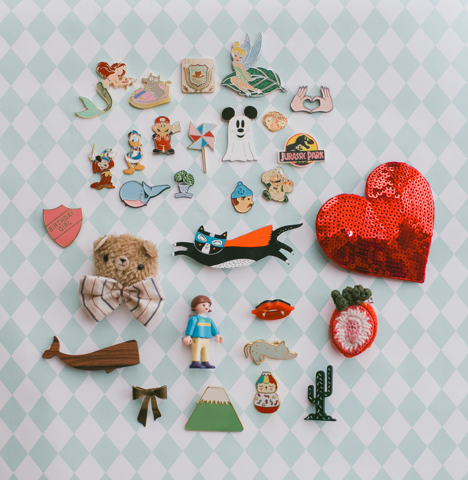 Pin and brooch collection - The cat, you and us