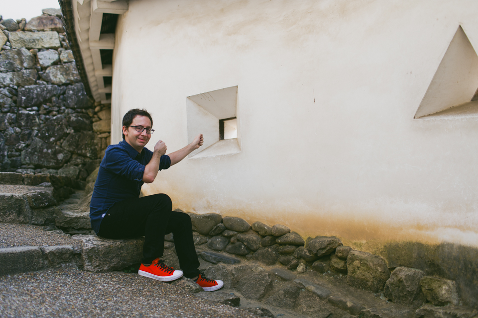 Himeji Castle walls - The cat, you and us