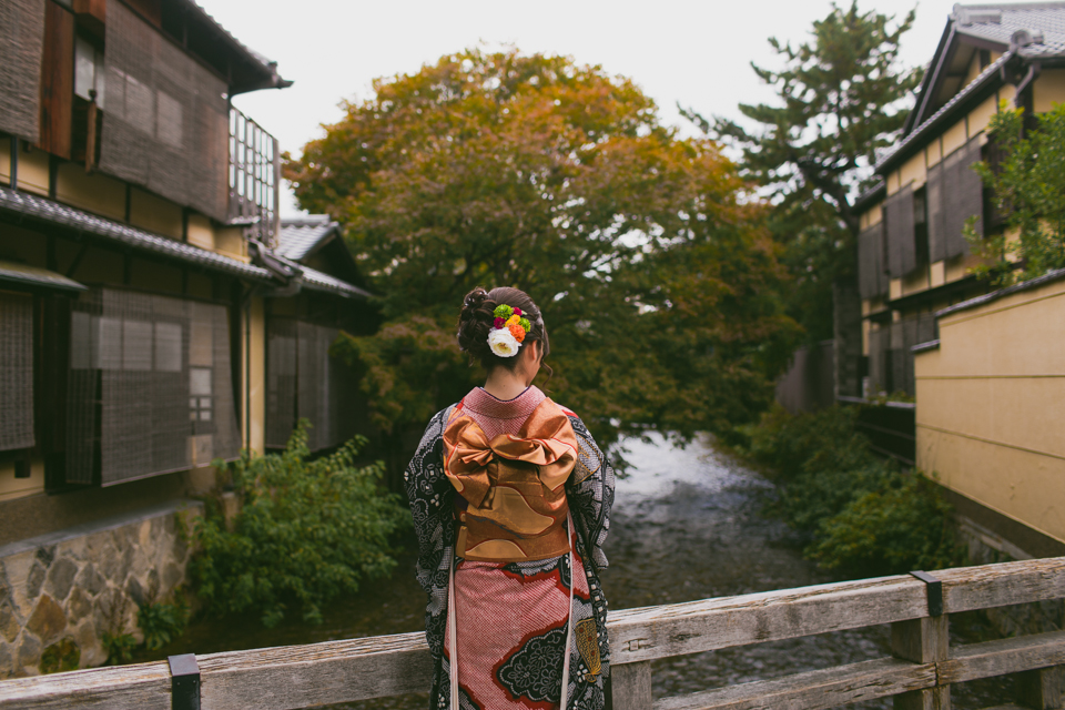 Japanese traditional girl - The cat, you and us