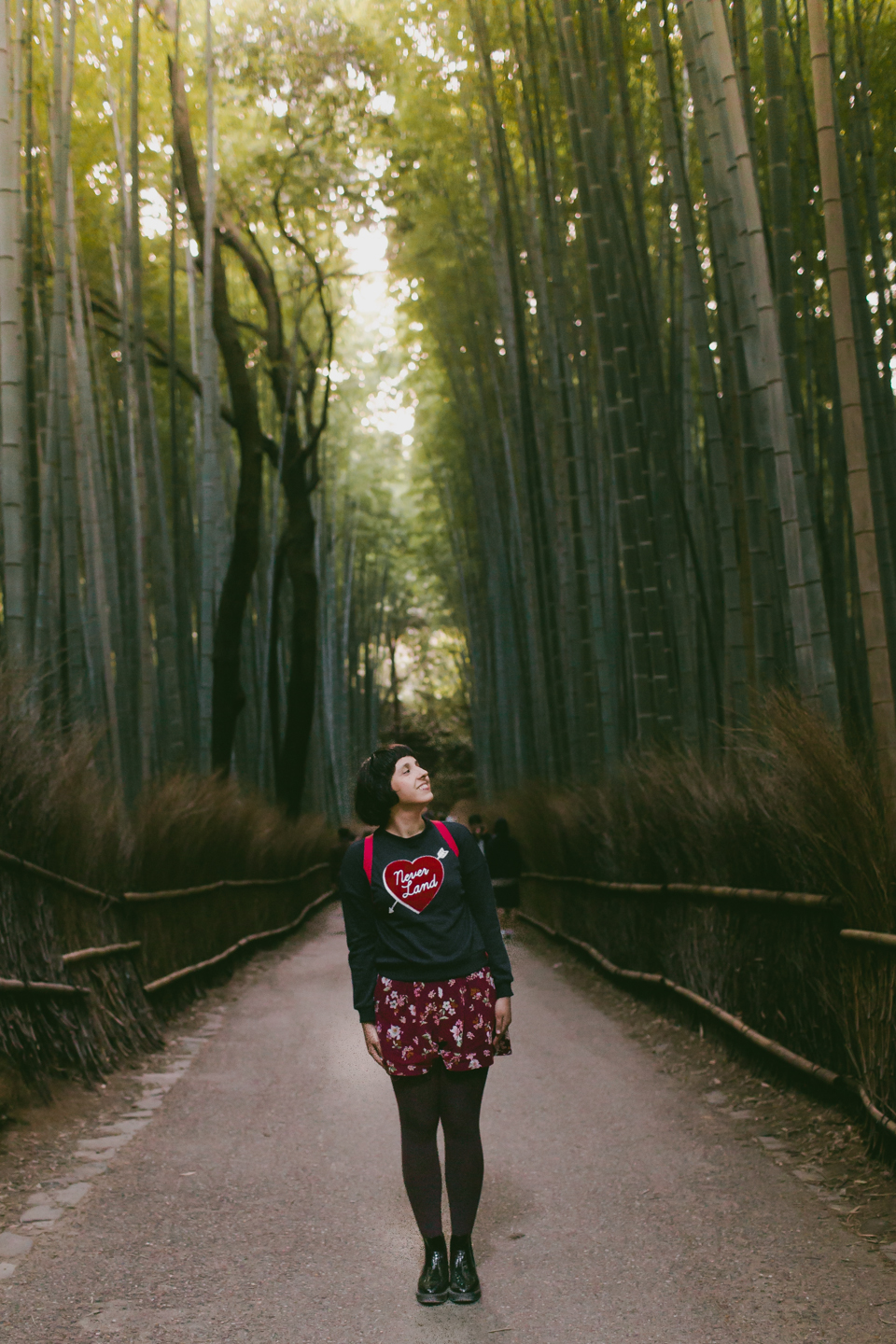 Arashiyama bamboo forest - The cat, you and us