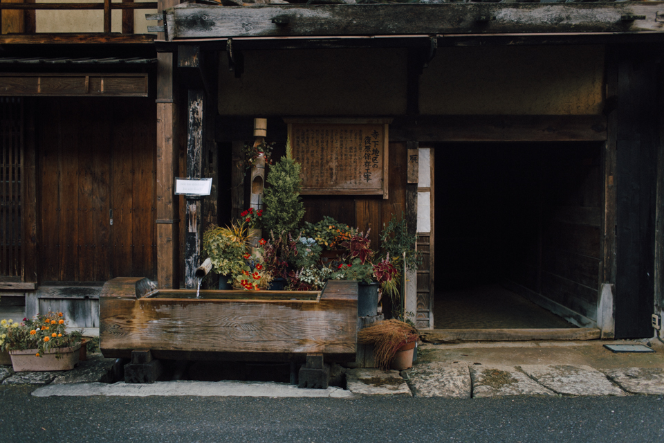 Tsumago in the morning - The cat, you and us