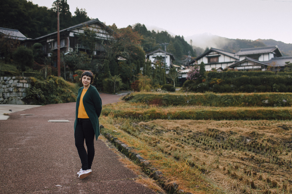 Tsumago in the morning - The cat, you and us