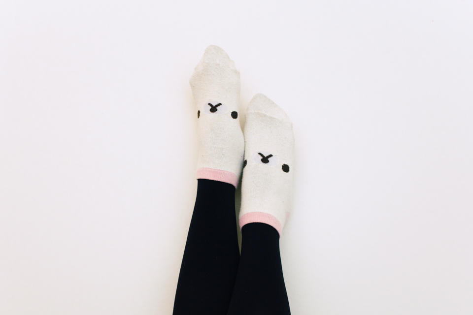 Rilakkuma socks - The cat, you and us