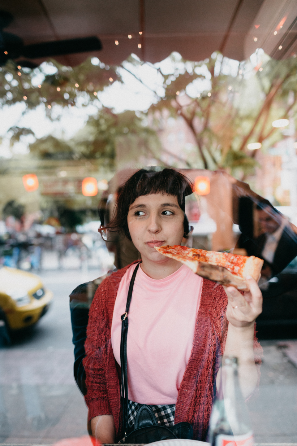 Joe's Pizza Carmine Street NYC - The cat, you and us