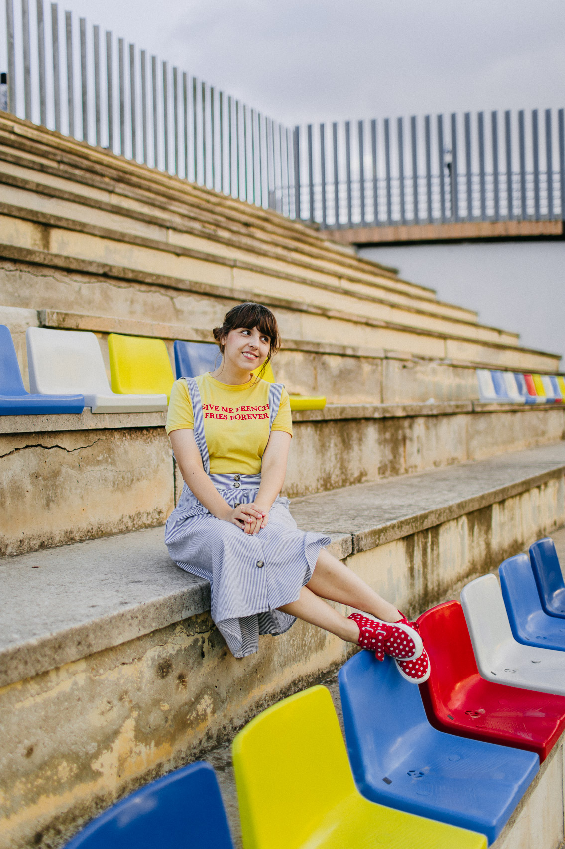 Birthday colorful chairs stadium Barcelona - The cat, you and us