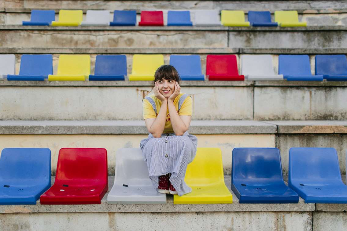 Birthday colorful chairs stadium Barcelona - The cat, you and us