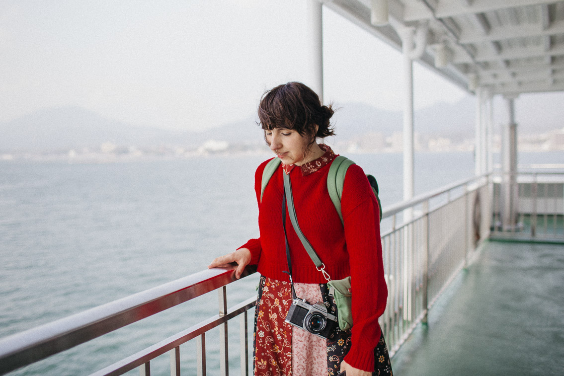 Ferry to Miyajima - The cat, you and us