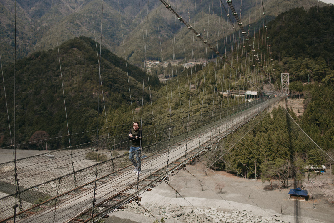 Suspension Bridge of Tanise in Wakayama - The cat, you and us