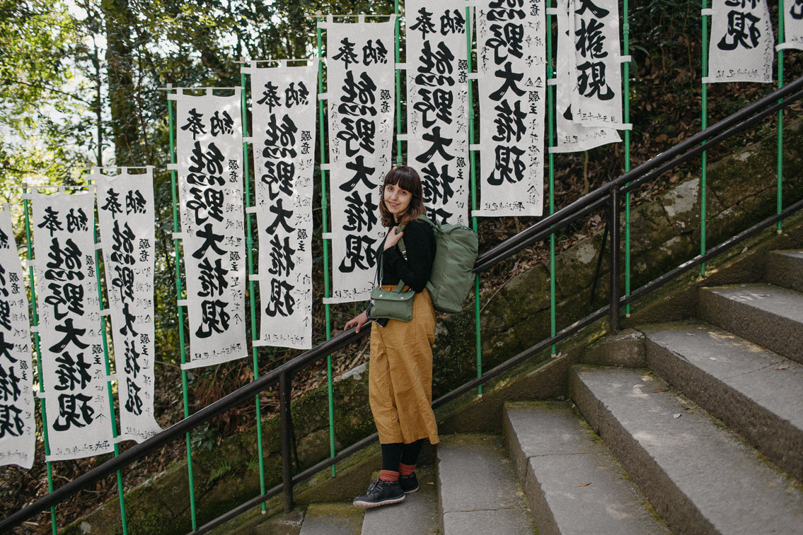 Hongu Taisha shrine - The cat, you and us