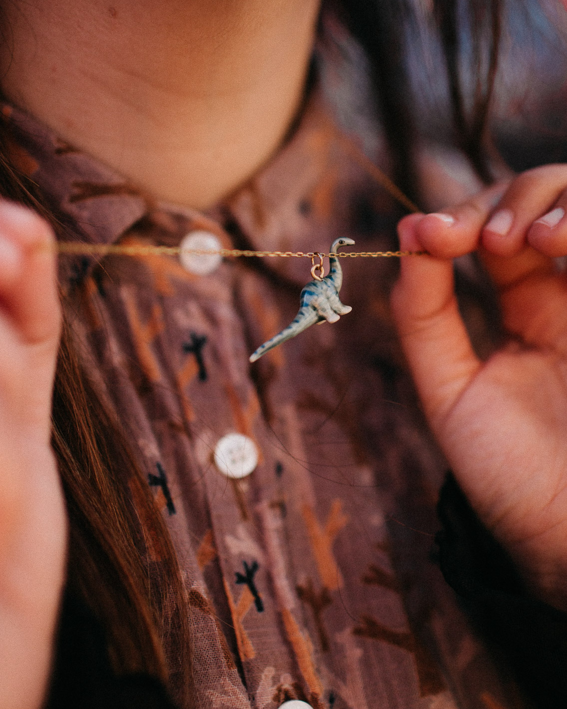 Dino necklace - The cat, you and us