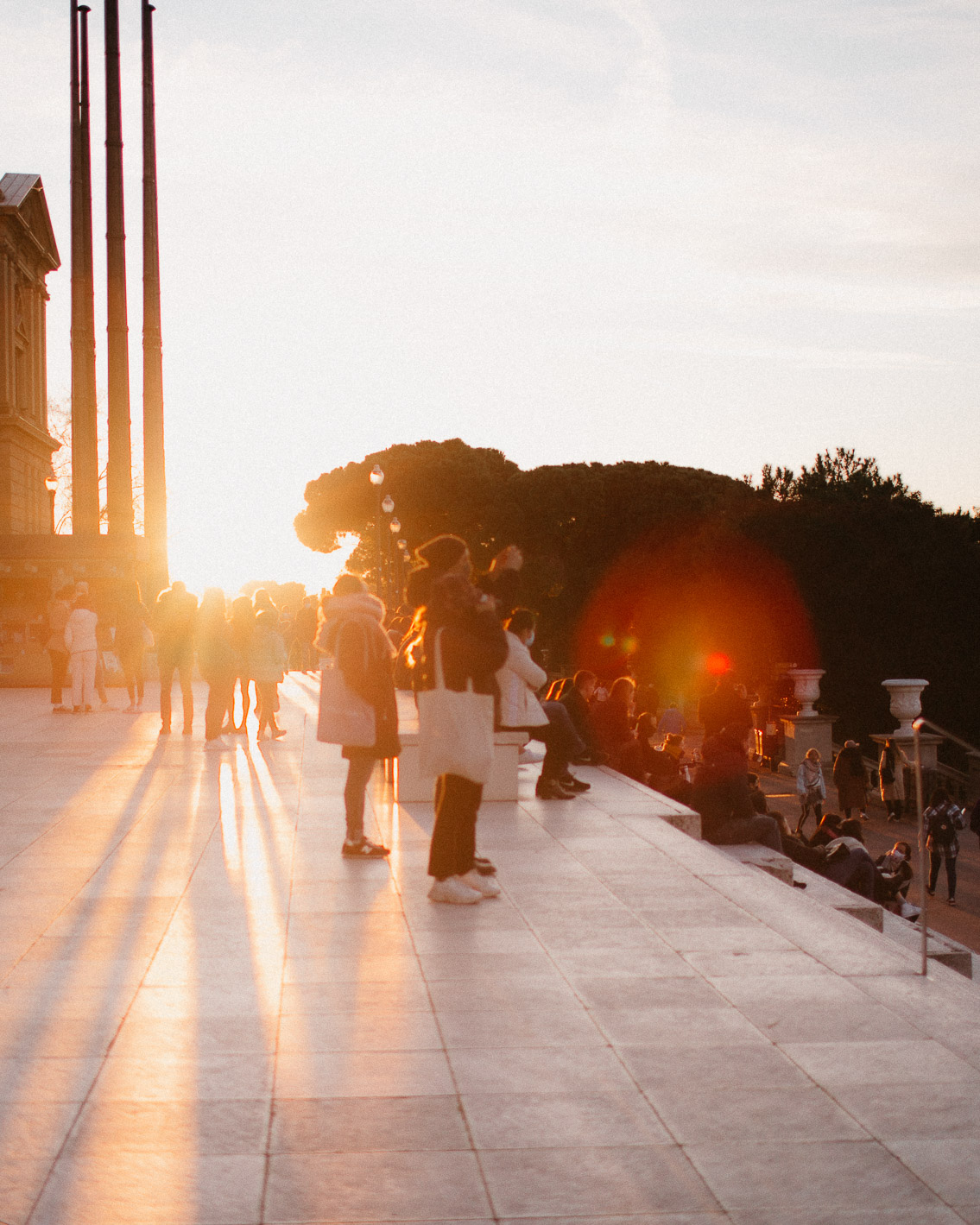 Sunset Montjuic Barcelona 2021 - The cat, you and us